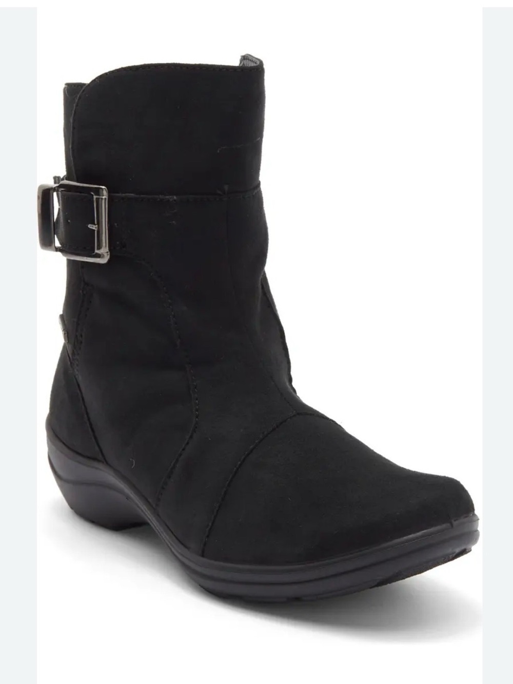 Romika Dora Black Suede Waterproof Side Zip Fur Lined Ankle Boots-Sz 11/42, NWOB